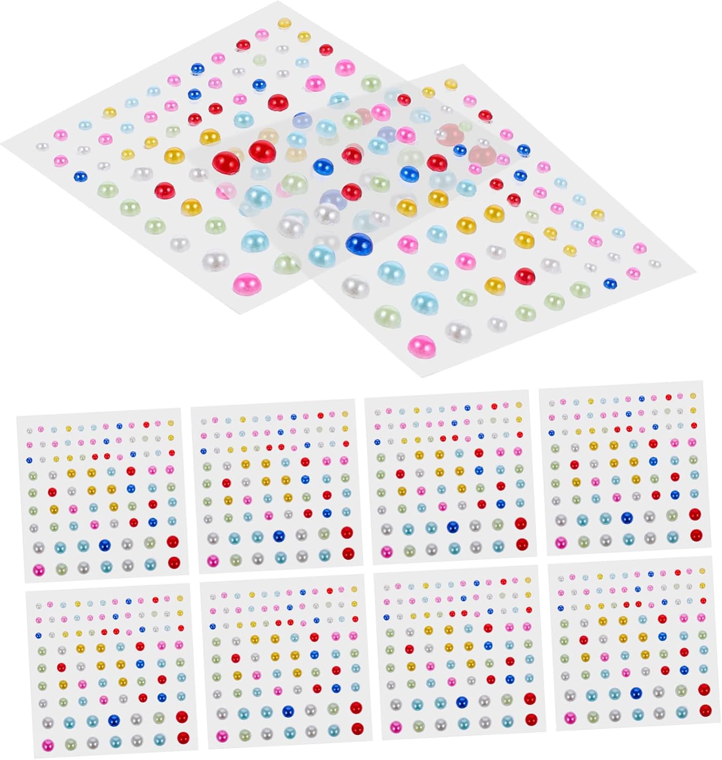SHINEOFI 30sheets Colorful Rhinestone Stickers for Face Self-Adhesive Bling Gems for Costumes Parties and Festivals Easy to Use No Residue for Halloween and Dress-up