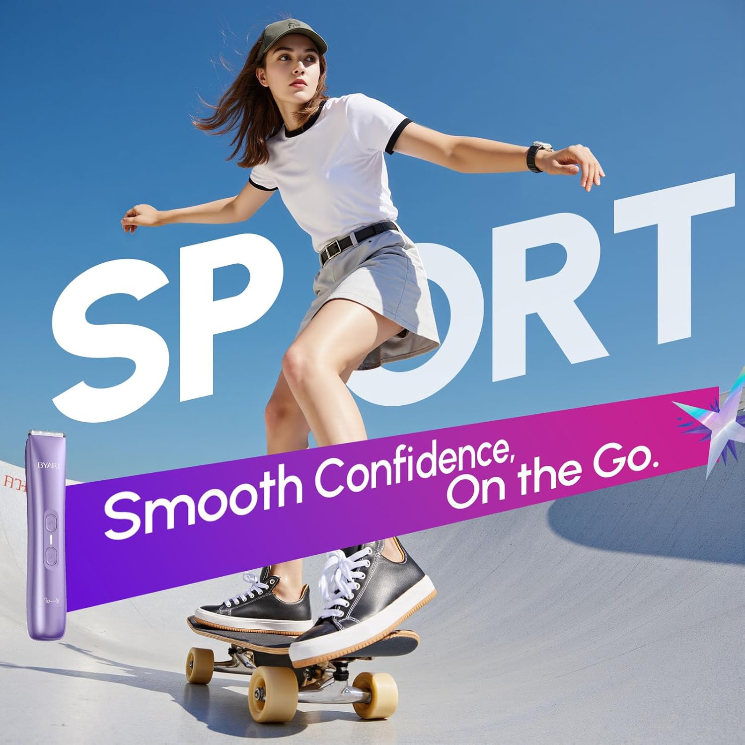 Bikini Trimmer for Women Dual Head – IPX7 Waterproof & Painless Electric Razors for Pubic Hair, Face, Legs, Underarms – Portable Cordless Shaver with Fast Charging, Self Care Gifts for Women - Image 8