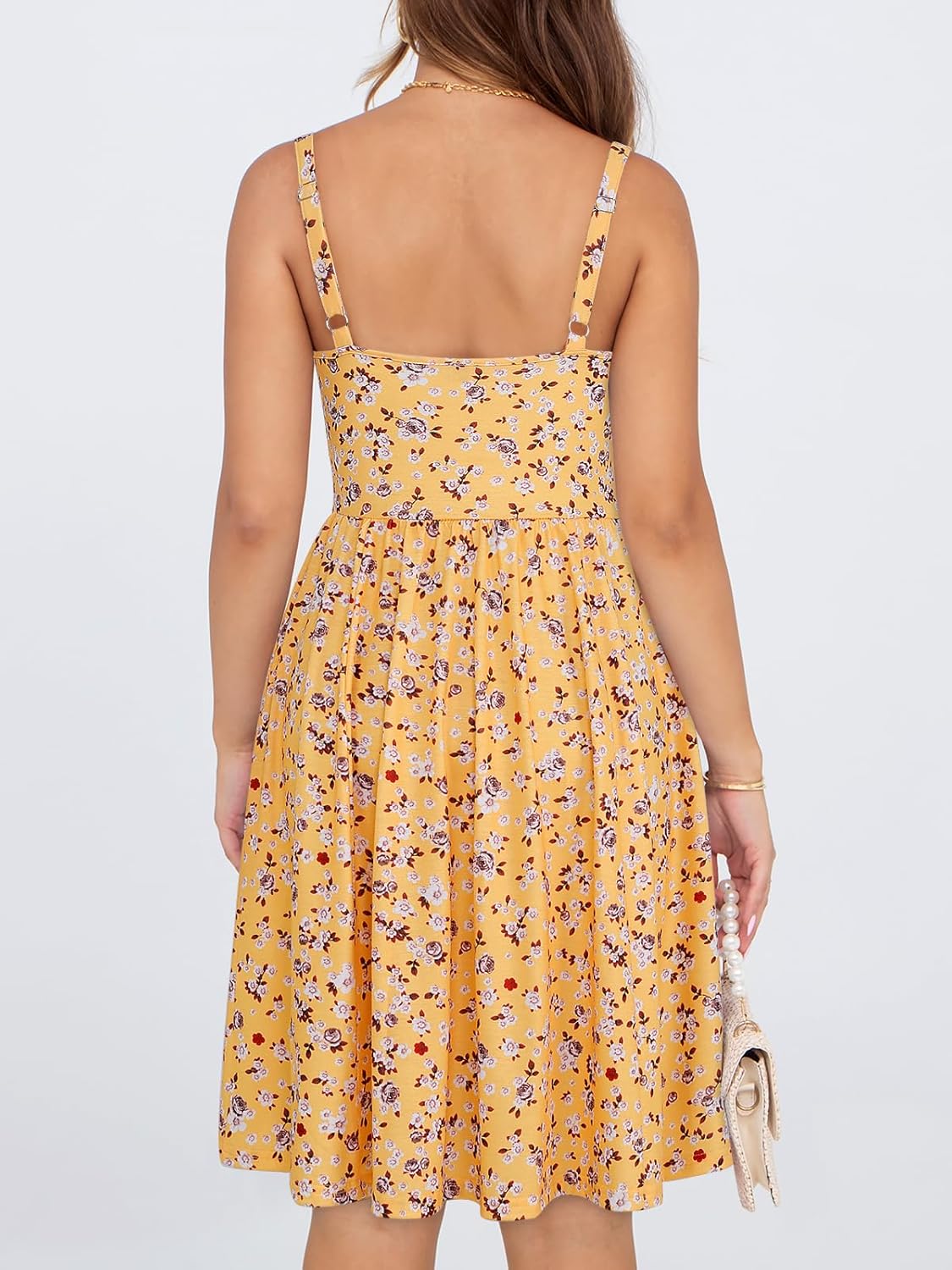 Womens Summer Mini Corset Casual Dresses Spaghetti Straps Lace Up Vacation Beach Sundress with Pockets - Image 6