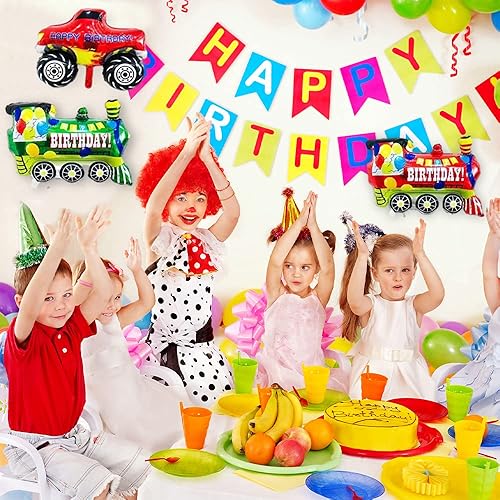 Miniatura 6 de LZYMSZ 12 globos de papel de aluminio, globos reutilizables de helio Mylar para autos, globos de vehículos de 12 estilos para niños, suministros de