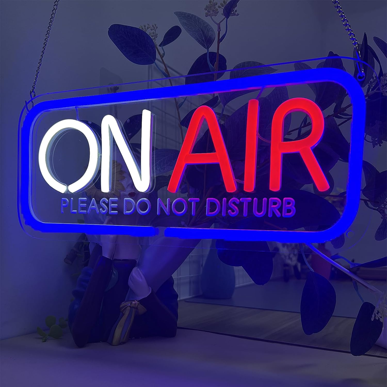 ON AIR Neon Sign - Bright LED Studio Light for Streaming Room, Podcast Decor, USB Powered, Dimmable Recording Light, Wall Mount & Desk Stand(16x7 Inch) - Image 5