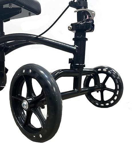 Miniatura 5 de Carex Patineta de rodilla para lesiones de pie con acolchado cómodo, scooter de rodilla orientable para lesiones de pie con freno de mano,