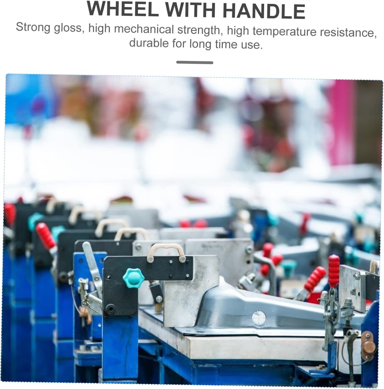 SOLUSTRE Round Hand Wheel Handle Hand Revolving Wheel for Machining Woodworking and Food Equipment High Mechanical Strength and Temperature Resistance Easy Assembly