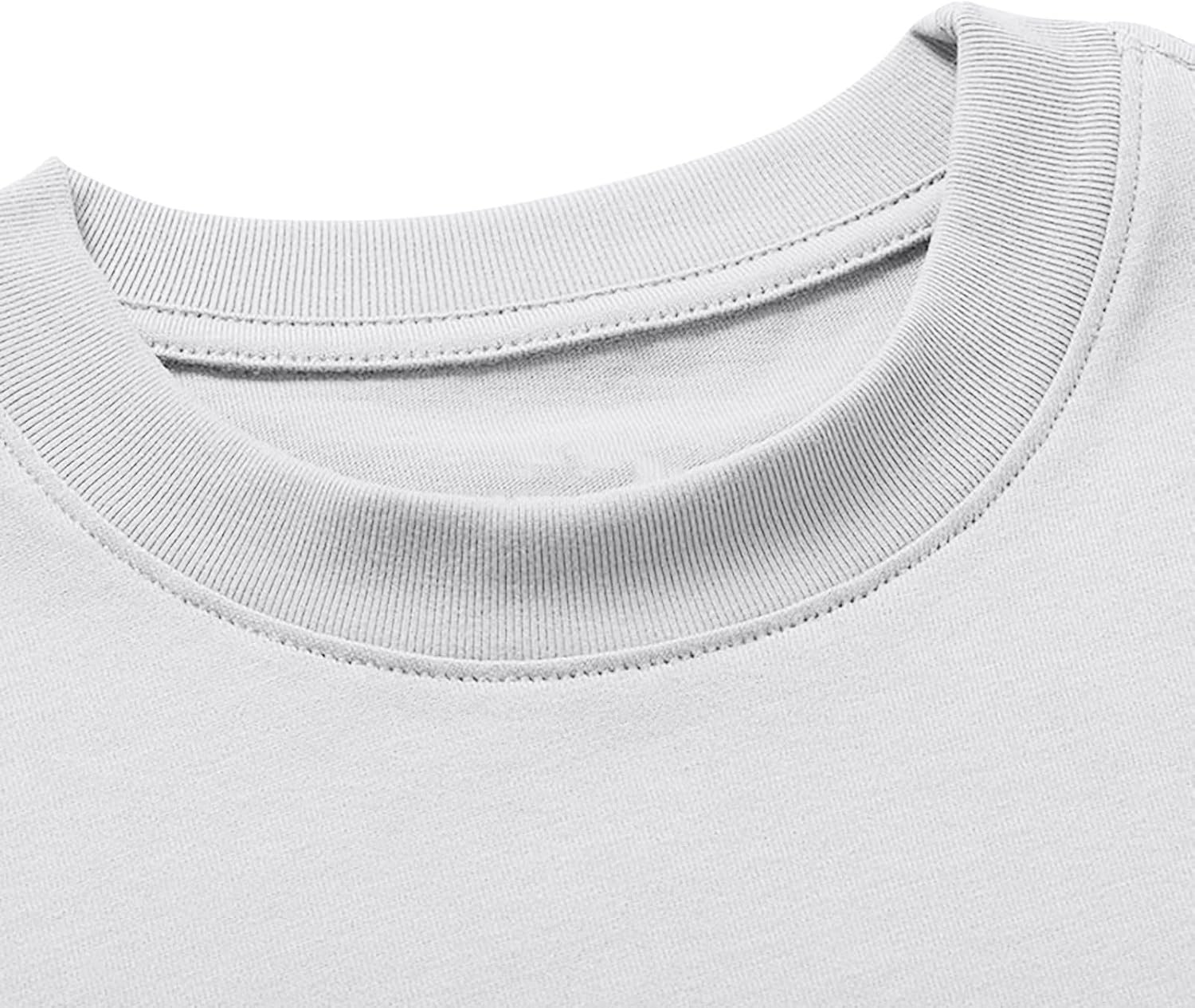 Girls Crew Neck Cotton T-Shirts Short Sleeve Summer Basic Tops Solid Color Loose Fit Shirts for Daily