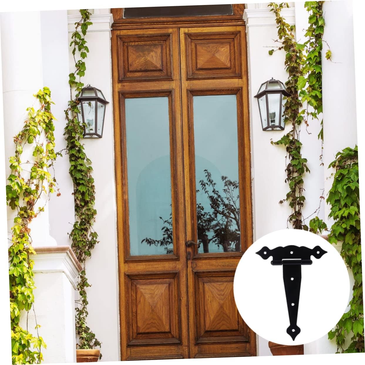 LIFKOME 3pcs Heavy Duty Hinges Iron Decorative Gate Hinges for Doors Sheds and Barns Rotation Easy Installation for Projects and Outdoor Use