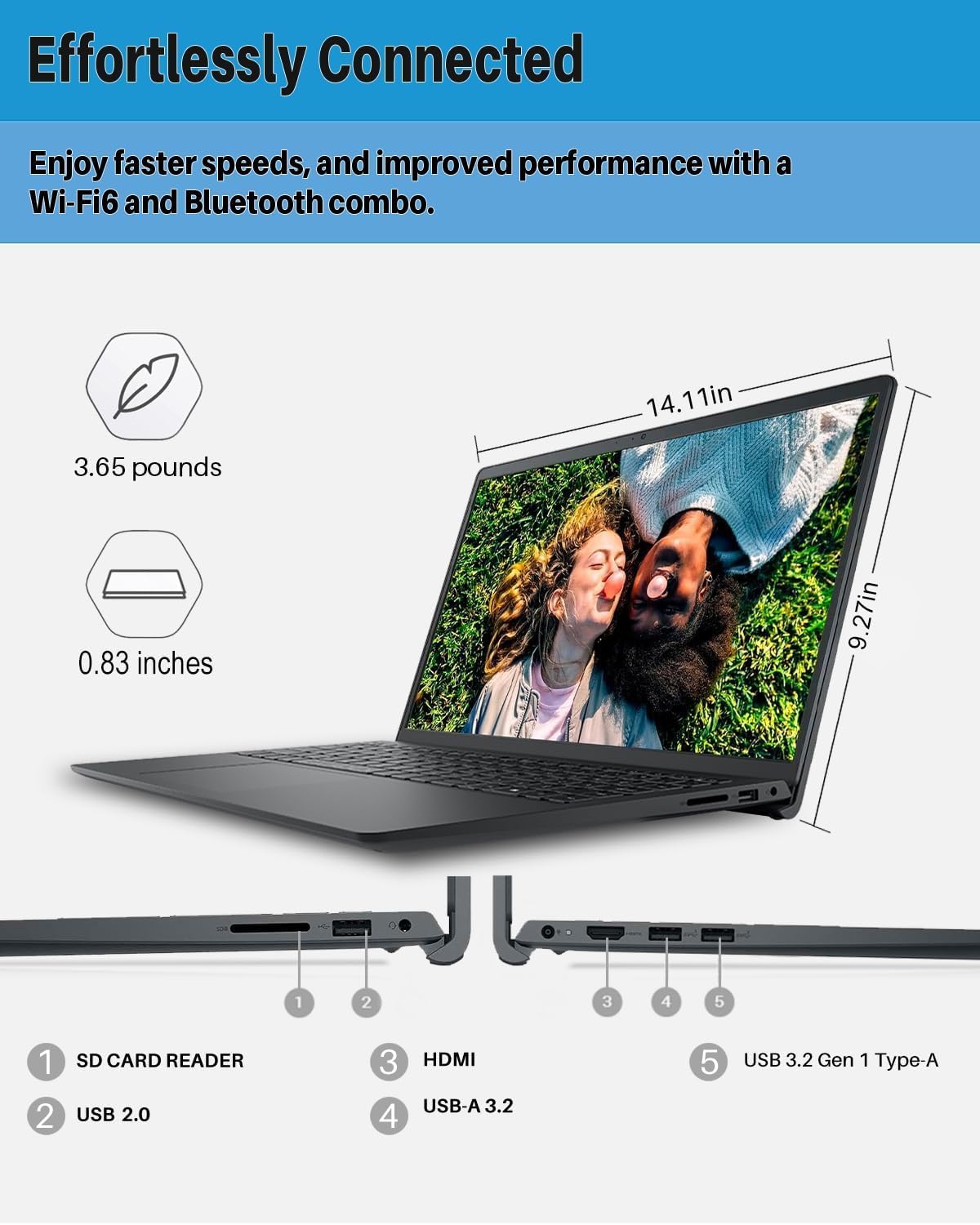 Dell Inspiron 15 3520 Laptop Computer, 15.6