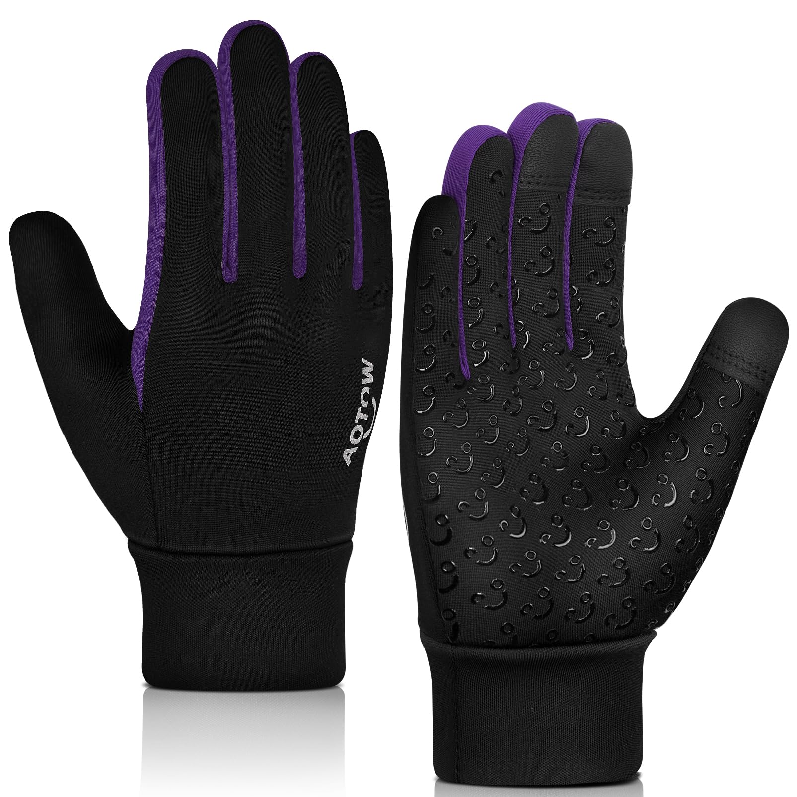 OOPOR Winter Warm Running Kids Gloves - Cold Weather Thermal Bike Snow Ski Sports Mittens Aged 4-12 Boys Girls