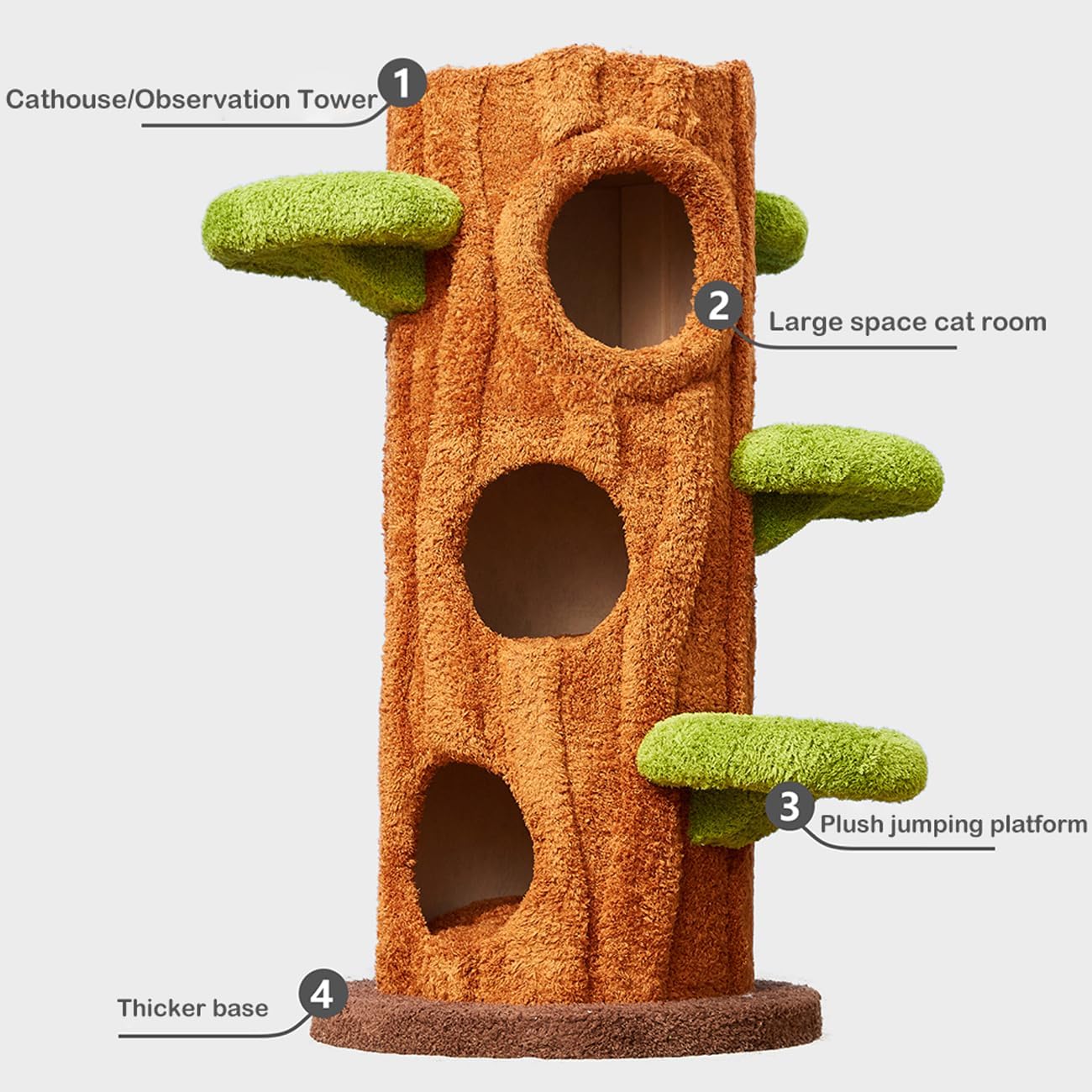 review Luxury Simulation Climbing Frame Bed for Multiple Cat Tree Style Green (47.2in)