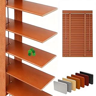 2 Inch Wood Blinds for Windows, Cordless Indoor Horizontal Shades, Wooden Venetian Blind, Blackout Privacy for Office Bedroom Bathroom 16" 24" 28" 34" 40" 48" 52" 62" 68" 70" 76(Light Brown)