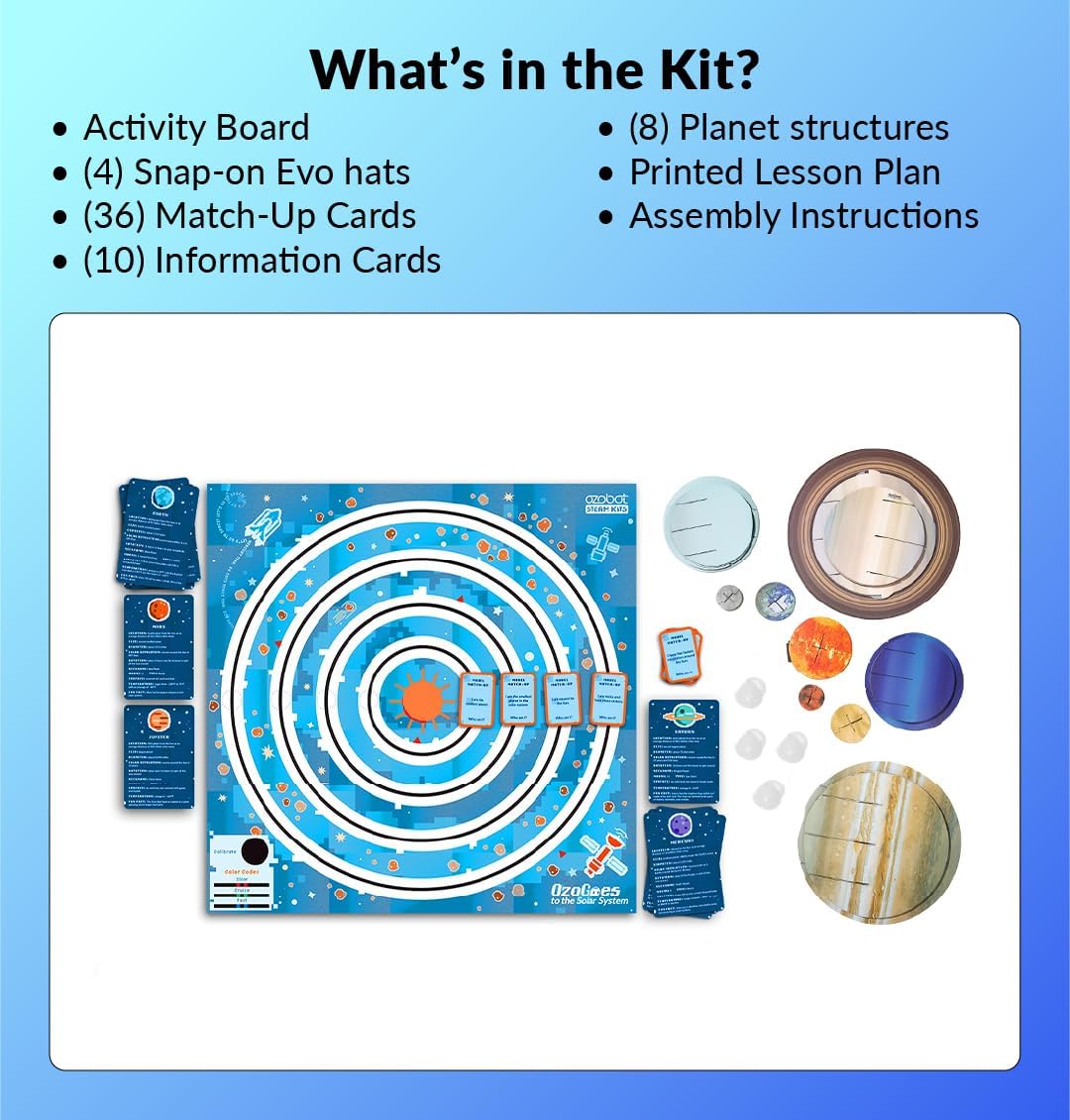 Ozobot OzoGoes to The Solar System, STEM Kit, Ages 8+, Learn The Solar System, Problem Solving, Classroom Science Activities, Easy Assembly, NGSS Aligned, Digital Lessons, Robot Not Included
