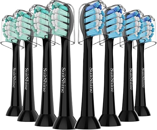 SuitShine Cabezales de repuesto compatibles con cabezales de repuesto Philips Sonicare, cabezal de cepillo de repuesto Sonicare y más asas a presión
