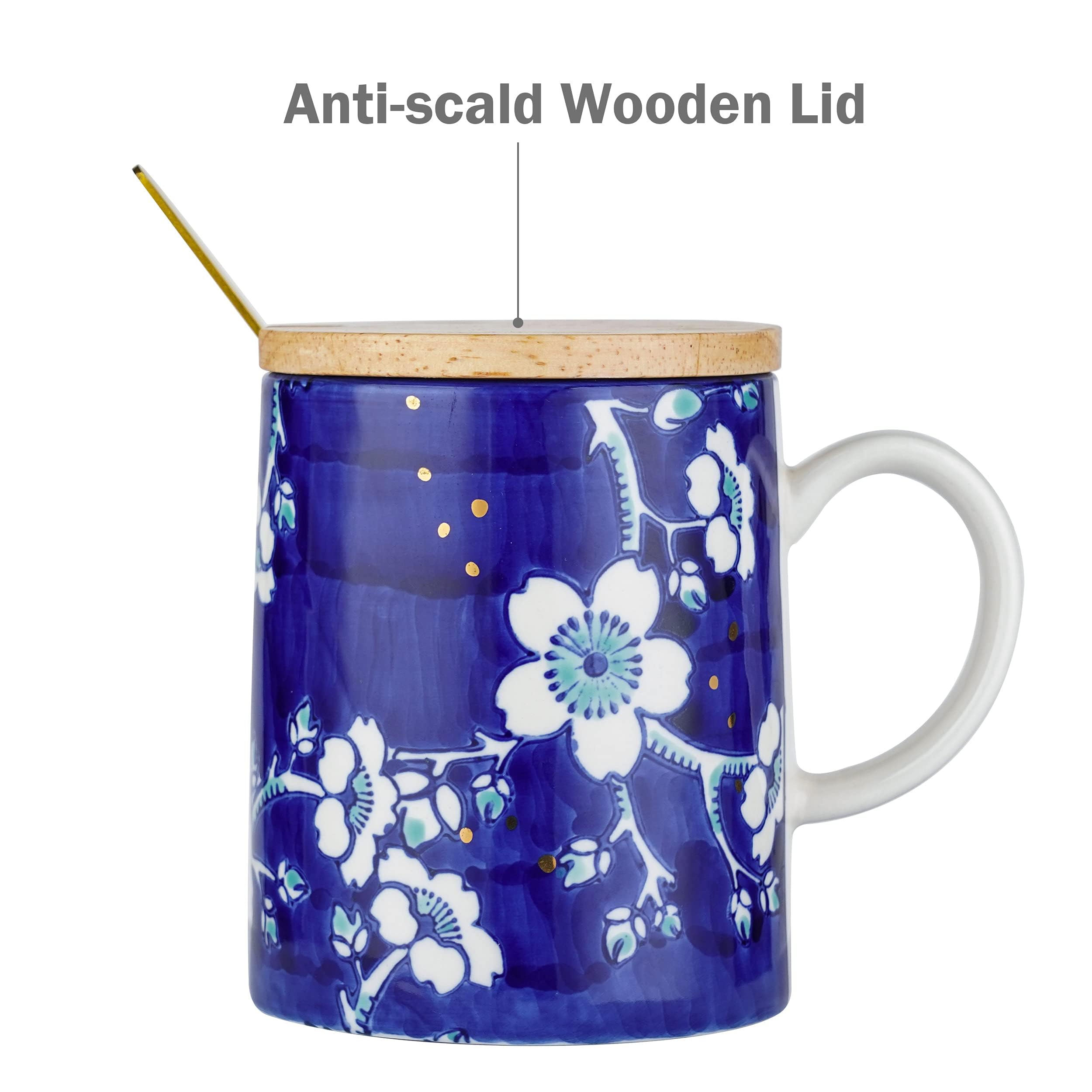 Amazon.com: TERESA'S TEASET Juego de tazas de café de cerámica con