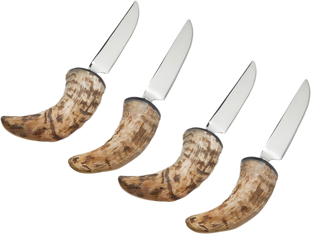 Godinger Set of 4 Natural Horn Steak Knives