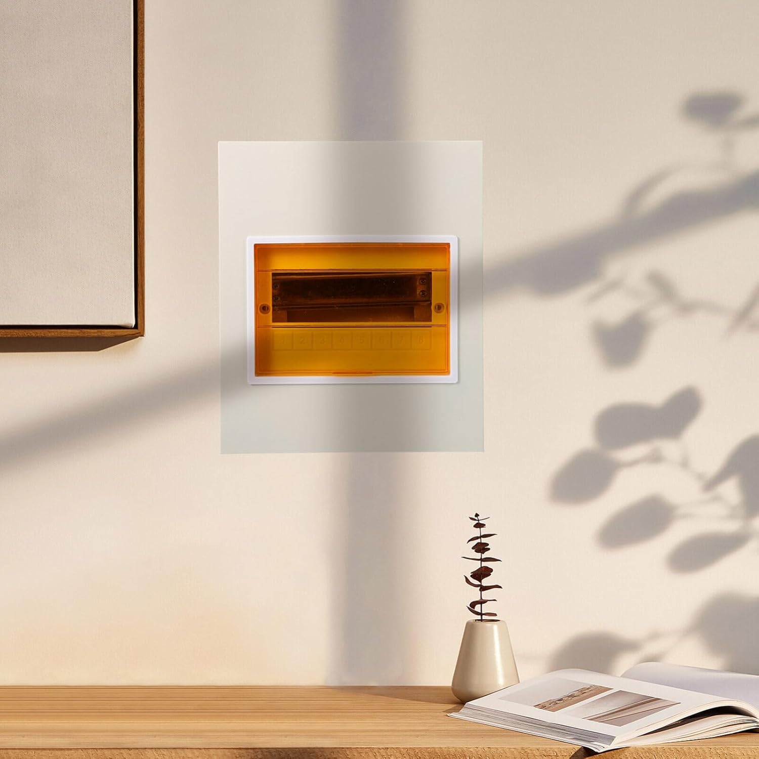 UPKOCH Breaker Box Electrical Panel Cover Weatherproof Breaker Case Material for Power Control and Easy Installation Stylish Home Decor