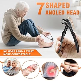 DRMODE Toenail Clippers for Thick Toenails for Seniors, Upgraded Long Handled Angled Head Toe Nail Clippers for Men Thick Nails with Wide Opening, Large Finger Nail Clippers Adult with Catcher