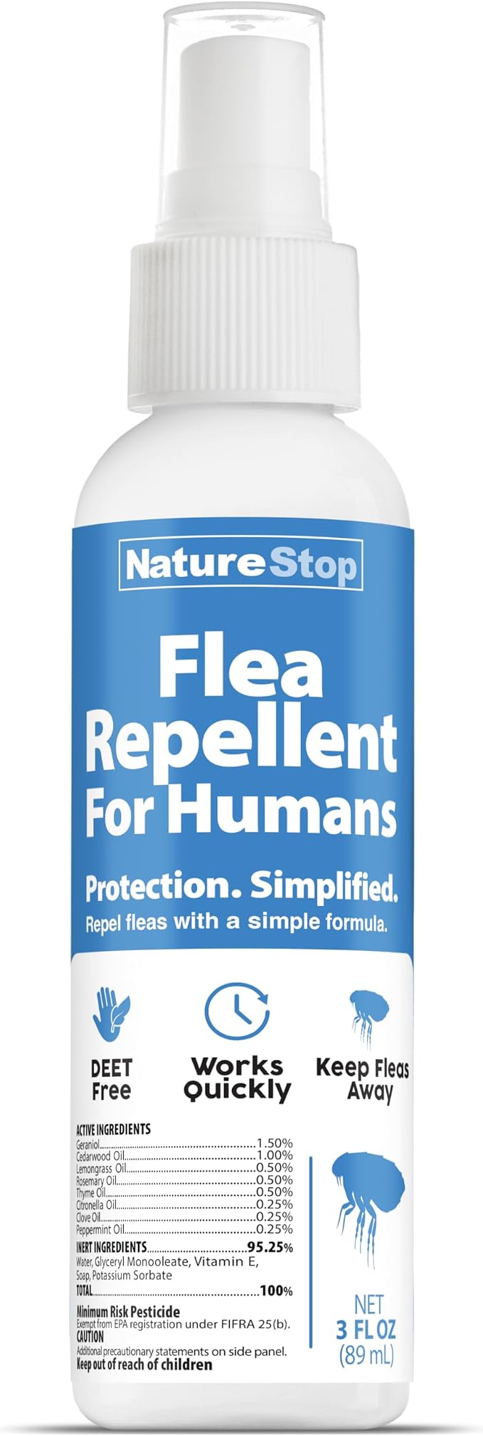 Amazon.com: NatureStop Flea Repellent for Humans 3oz : Pet Supplies