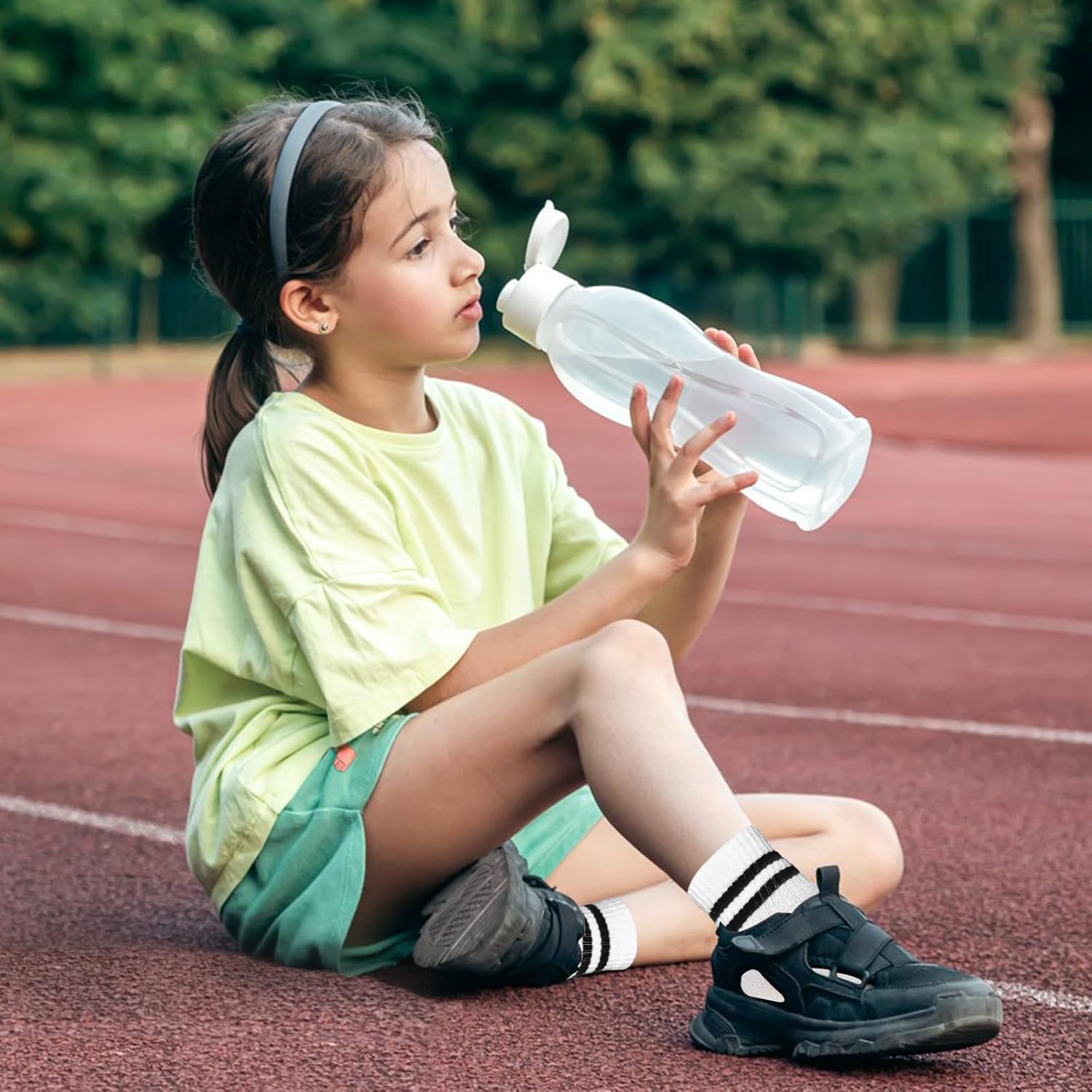 Toddler Kids Socks, 4 Pairs Crew Athletic Cotton Soft Stripe Socks for Boys Girls Children 1-12 Years - Image 6