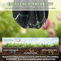 Vista 2 de Tela resistente para paisajismo, 3 x 300 pies, barrera contra malezas, cubierta para el suelo para el jardín, tela para controlar las malezas, tela