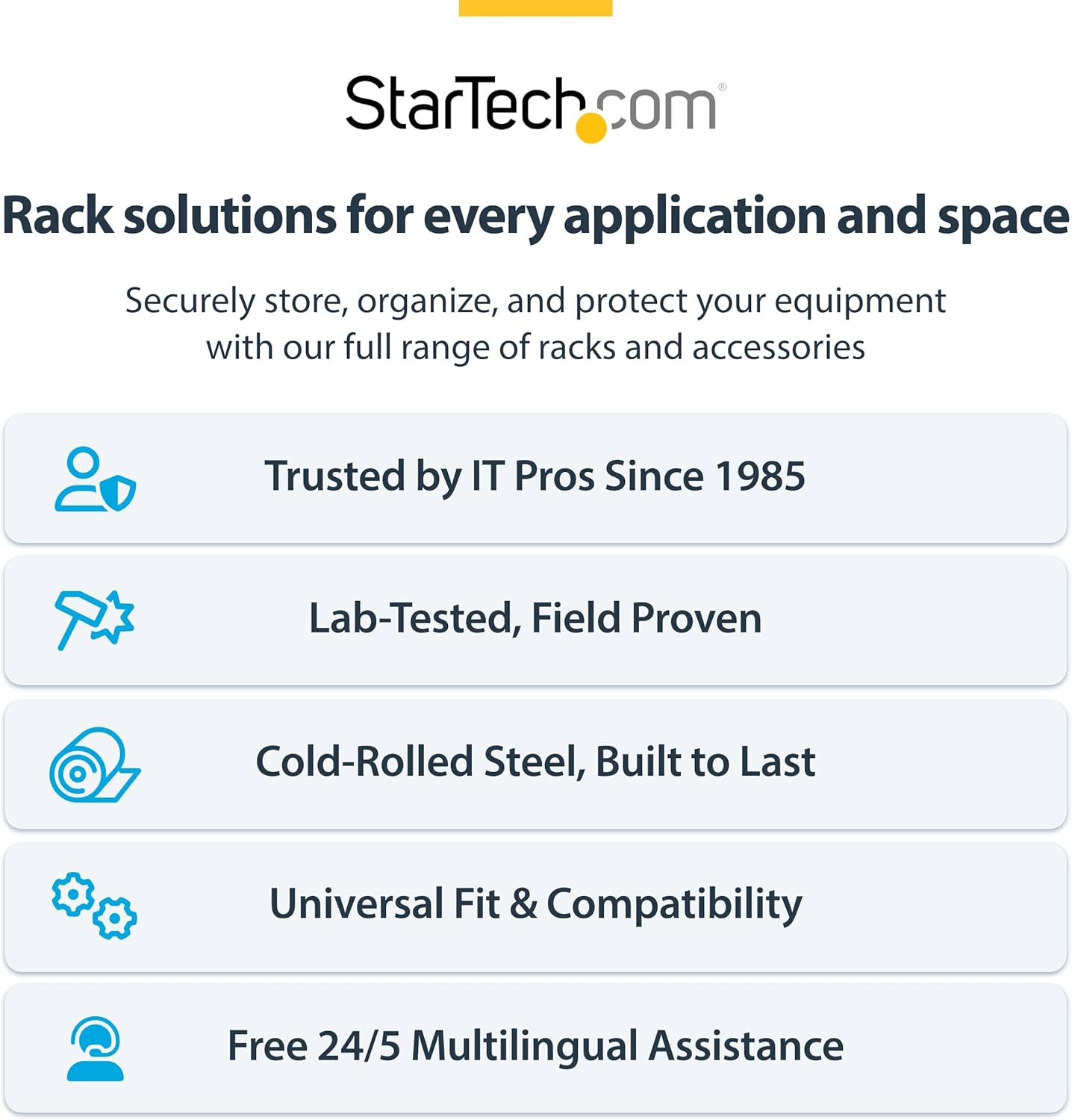 StarTech.com 2-Post 6U Wall Mounted Rack, Adjustable Depth up to 16in, for 19-inch Server/Data/Networking Equipment, Max 88lb