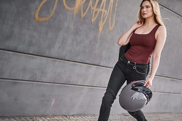 SHIMA DEVON Motorradjeans - Belüftete Elastische Slim Fit Biker Motorradhose mit FiberQL-Verstärkungen, Knie- und Hüftprotektoren, Schwarz, 30 - 3