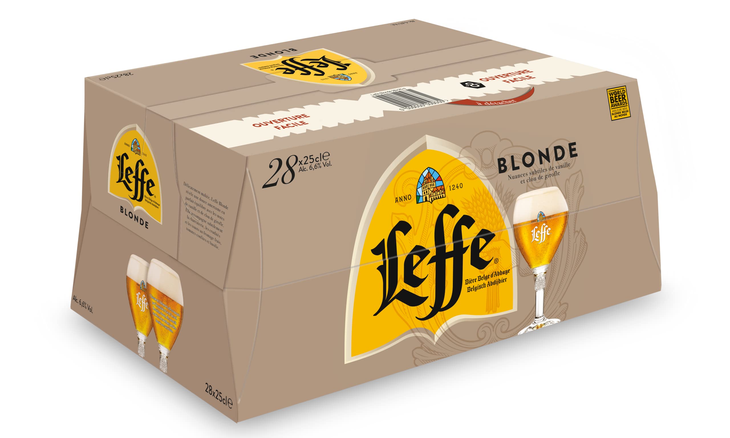 Leffe Blonde Bière Pack 28 Bouteilles 25cl