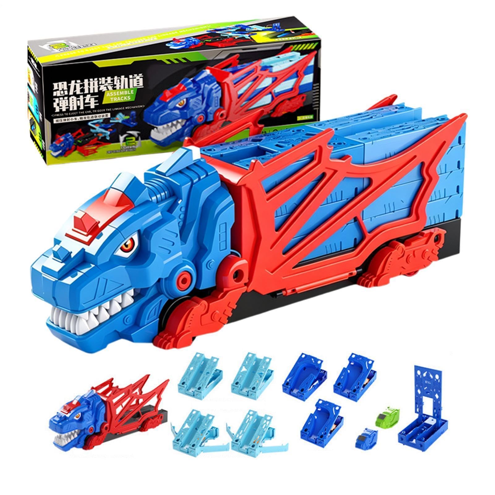 Generico Pista Dinosauri Giocattoli Set Educativo Colorato Di Veicoli | Set Giocattolo Pista Dinosauri Con Veicoli Per Bambini, Da Interno, Giardino, Casa, Regalo Di Compleanno E Viaggio
