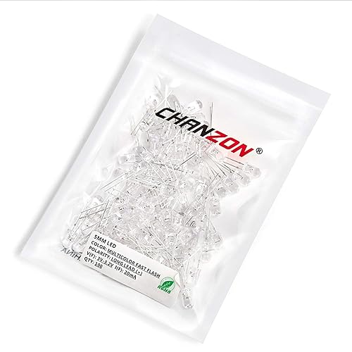 Miniatura 113 de CHANZON 100 unids 0.118 in blanco LED diodo luces (transparente redondo transparente DC 3V 20mA) iluminación brillante lámparas electrónica B)