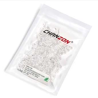 CHANZON 100 pcs 5mm RGB Multicolor Fast Blinking Dynamics LED Diode Lights