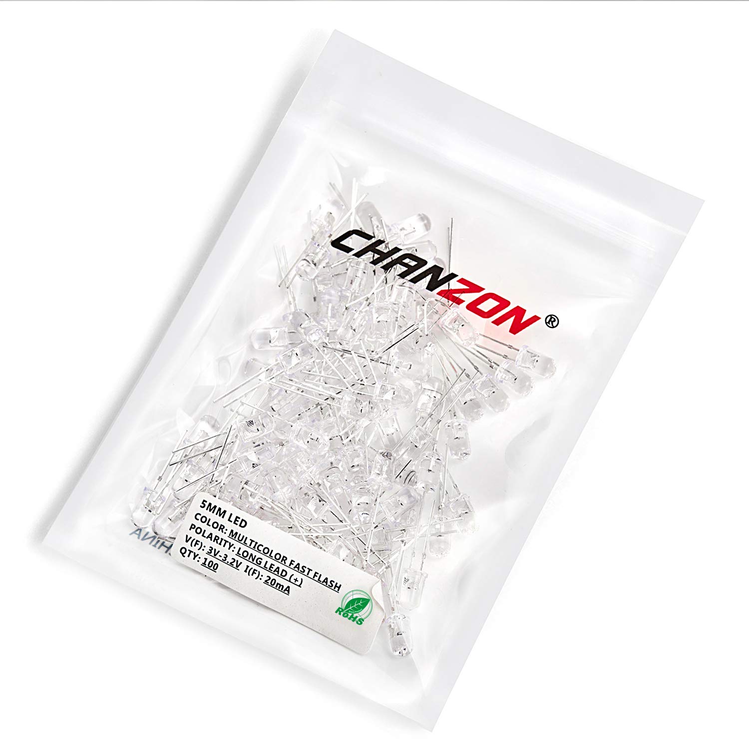 100 LEDs 5mm RGB Multicolore Clignotantes - Changement De Couleur Rapide - Pour Arduino, Projets DIY