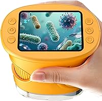 BMDSAE 1000X Handheld Digital Microscope for Kids - 2" IPS Screen, STEM Toy with Photo/Video, Safe Portable Science Kit Ages 3-12