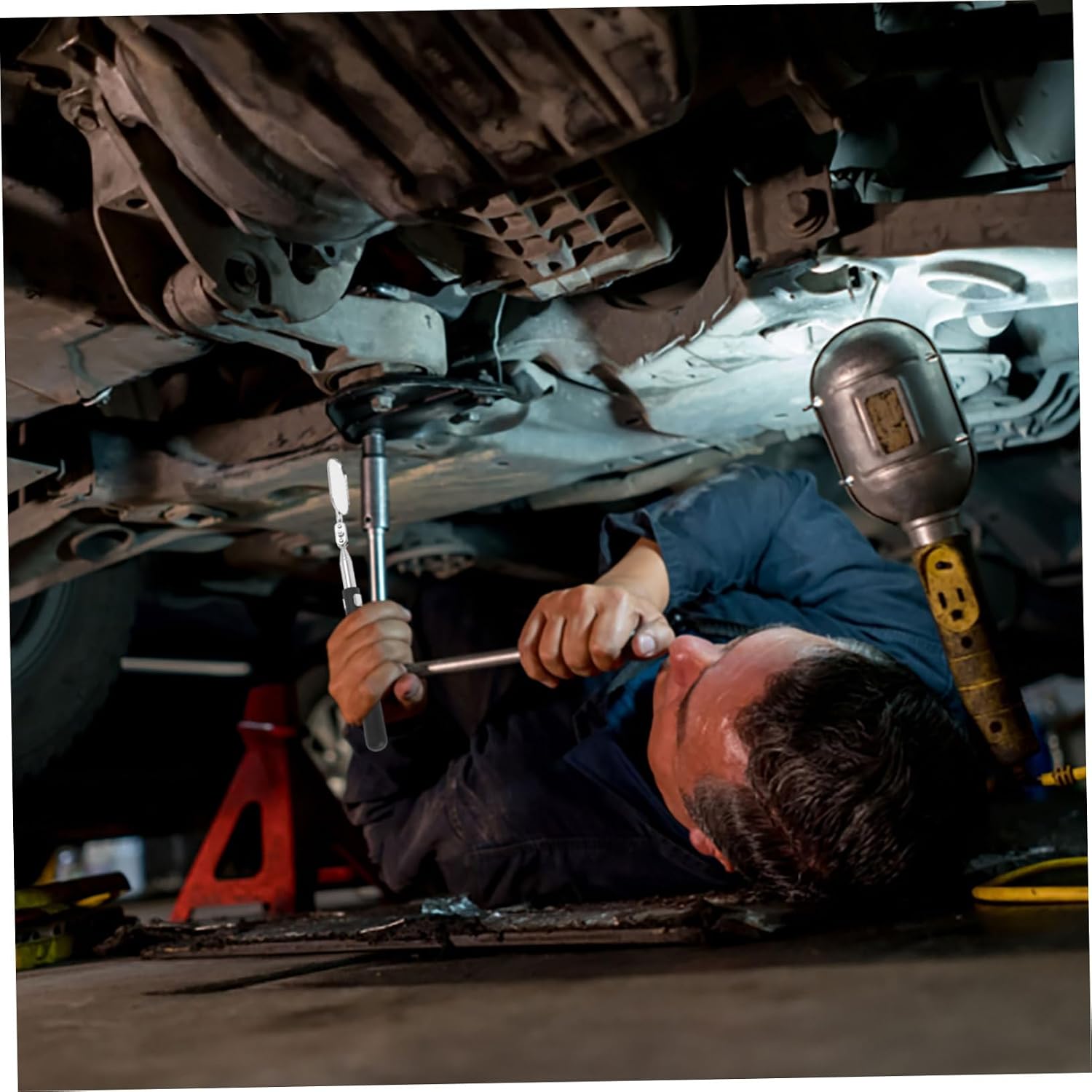 PRETYZOOM Telescoping Inspection Mirror Flexible Vehicle Inspection Tool Car Bottom Detection Mirror