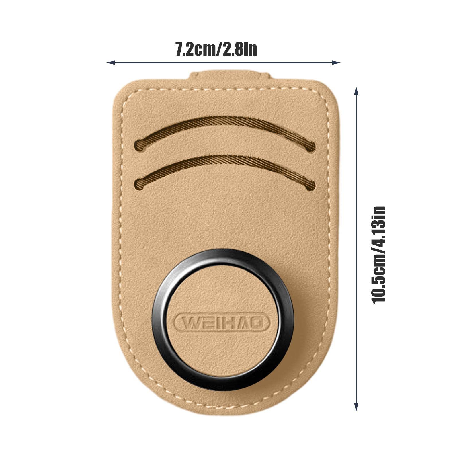 Porte-lunettes De Soleil Magnétique Pour Voiture - Cuir Artificiel, Clip Aimanté, Facile à Installer