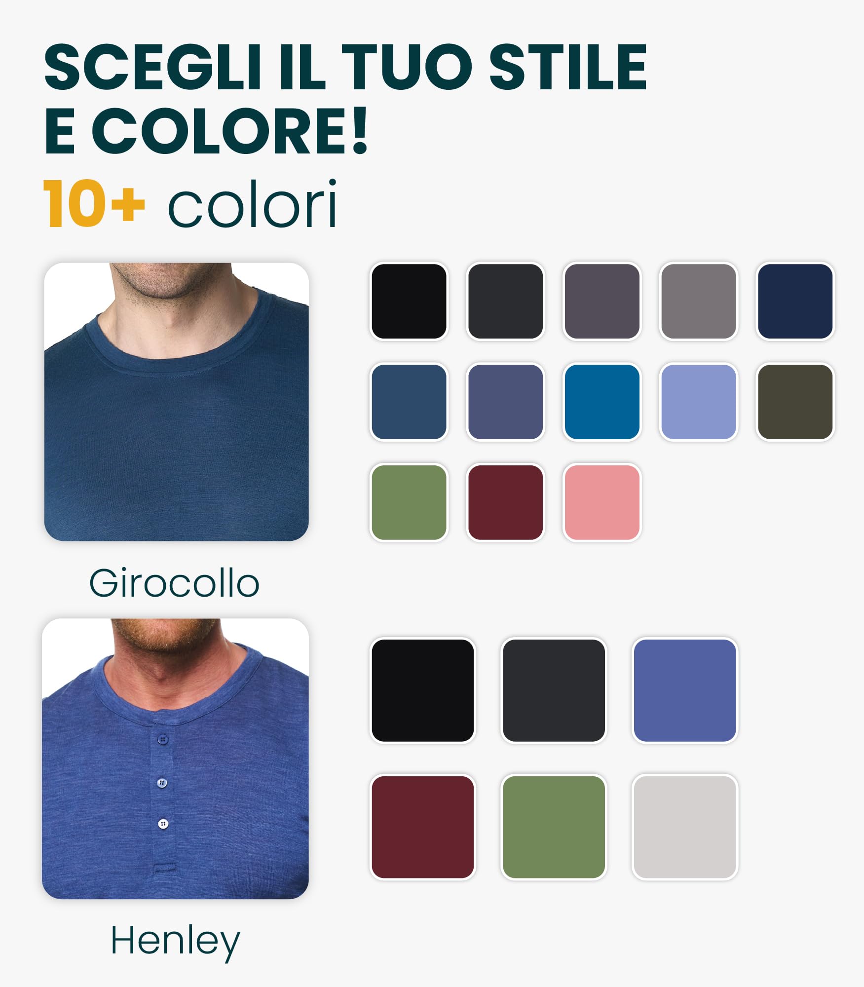 Merino.tech Maglia Termica Lana Merino - 100% Maglia Trekking Uomo Manica Lunga Merino Wool