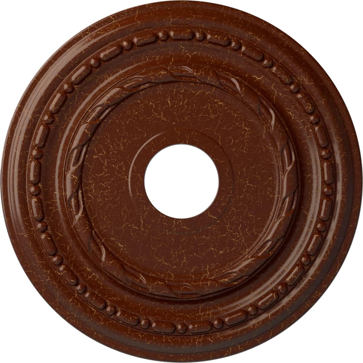 Ekena Millwork CM17DUBMCDecorative Ceiling Medallions Modeled After Original Historical Patterns & Designs, Burnished Mahogany Crackle