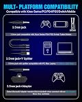 Gaming Headset for Xbox Series X|S Xbox One PS5 PS4 PC Switch Mac, Wired Over Ear Headphones with 7.1 Surround Sound, 50mm Drivers, Noise Cancelling Mic, RGB Lighting, Memory Foam Earcups