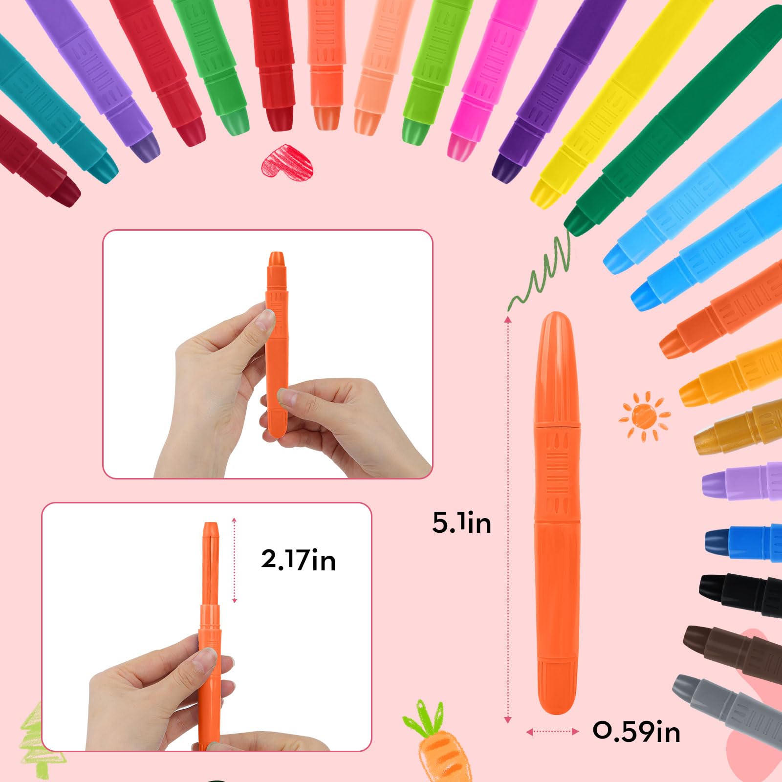 VILLTAKE Truccabimbi, 12 colori body painting, Trucchi Truccabimbi, colori per pancia gravidanza, atossici, lavabili, Ideale per trucco bambina, Pancia Gravidanza, Cosplay (24 colori)