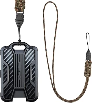 LIUGX Badge Holder, Detachable Buckle with Braided Rope, Strong and Sturdy,Lightweight and Durabl, Impact Resistance ID Badge Reels