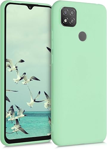 kwmobile Funda compatible con Xiaomi Redmi 9C - Funda protectora de silicona TPU suave y delgada - Menta mate