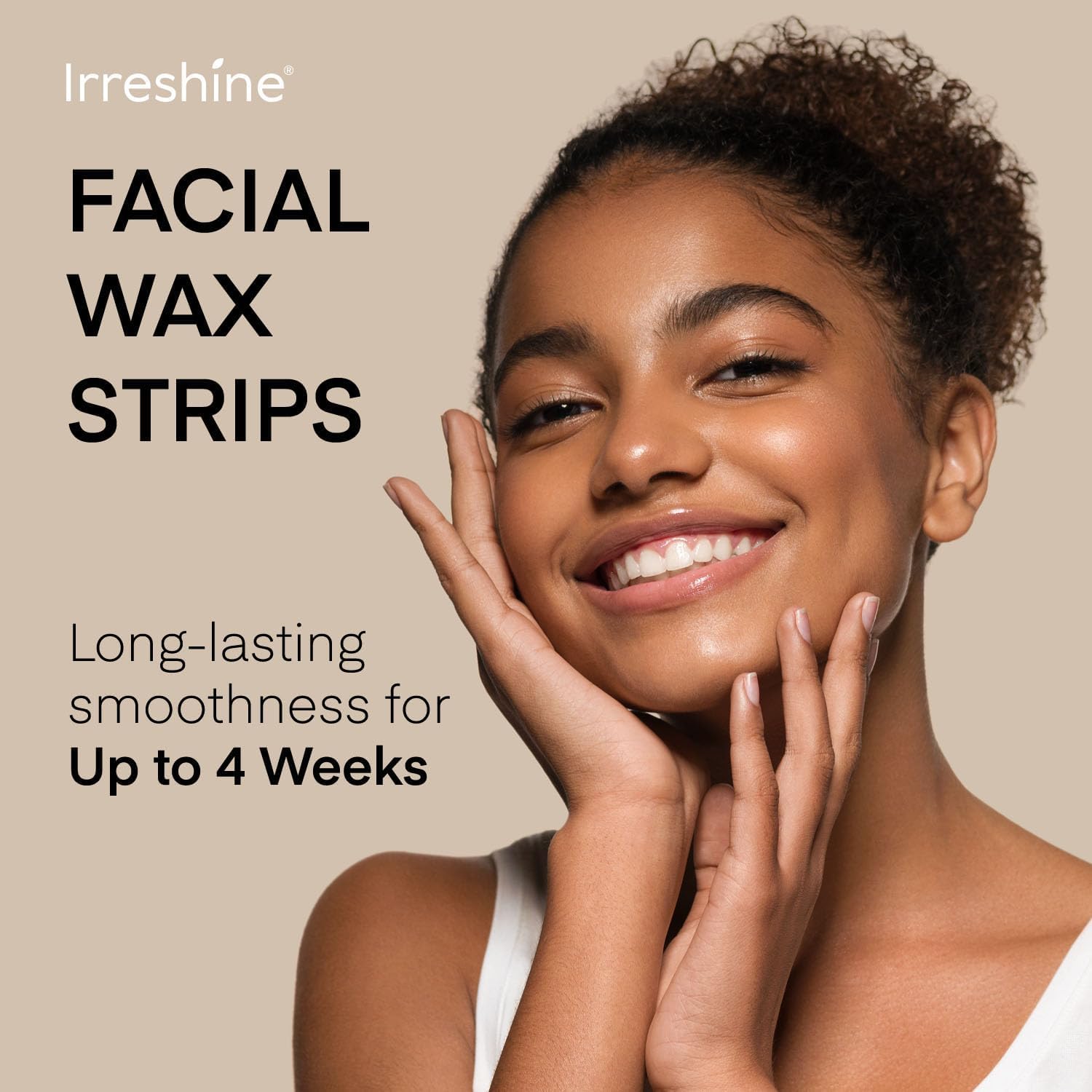 Facial Wax Strips Hair Removal for Women: Face Upper Lip Eyebrow Chin Waxing Hair Remover Kit - Natural & Vegan Ready to Use At Home & Travel, Sensitive Skin Friendly - 40 Ct with 6 Wipes