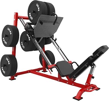 Leg Press Machine, Home Gym with Leg Press,Professional Adjustable Strength Training Leg Machines with 4 Weight Plate Storage Holders for Full Lower Body Workout