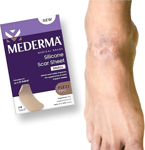 Miniatura 10 de Mederma Hoja de silicona de grado médico para cicatrices pequeñas de 14 x 3 pulgadas 4 unidades para cicatrices de lesiones quemaduras y cirugías