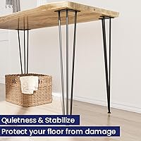 Vista 6 de SMARTSTANDARD Patas de mesa de horquilla de 30 pulgadas, 1/2 pulgadas de diámetro, 3 varillas de metal, proyectos de bricolaje para mesitas