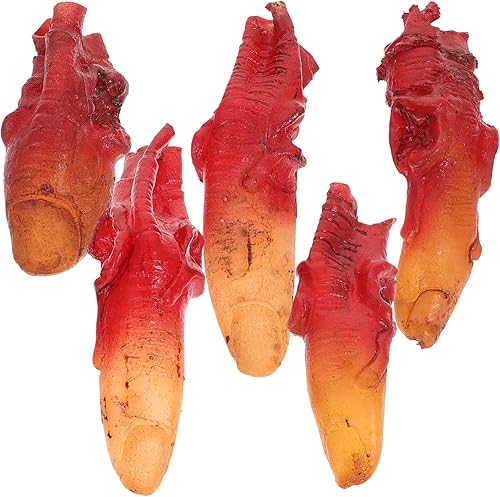 ARTIBETTER Dedos falsos realistas con dedos cortos, terror aterrador broma juguetes dedos accesorios para decoración de Halloween 5 dedos