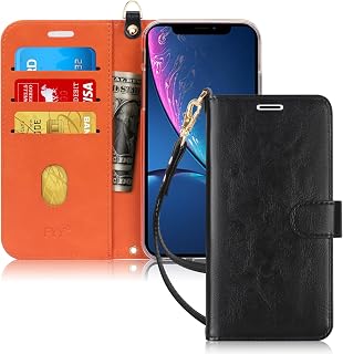 SONWO Cover Portafoglio Per IPhone XR - Pelle PU Con Chiusura Magnetica, Slot Per Carte E Cavalletto, Marrone