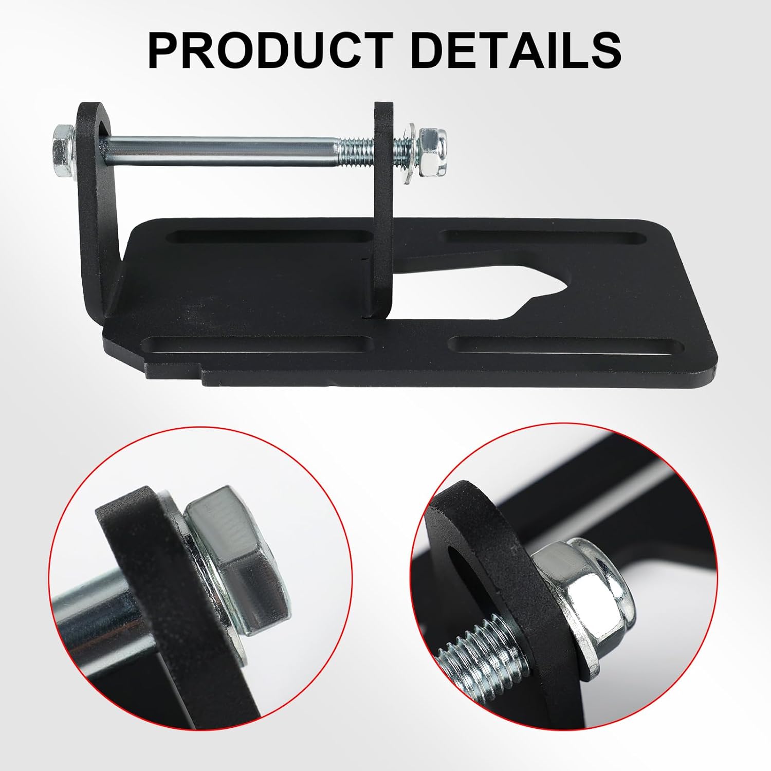 LS Engine Swap Mount Bracket Kit – Fits 1973-1987 Square Body & 1988-1998 OBS Chevy GMC C/K Truck 2WD – Adjustable Steel Motor Conversion Plates for Small Block to LS Series (Black)