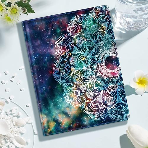 Vista 13 de WAVEYU Funda tipo cartera para mujer, bonita carpeta de cubierta de padfolio, organizador de documentos legales para Girasol