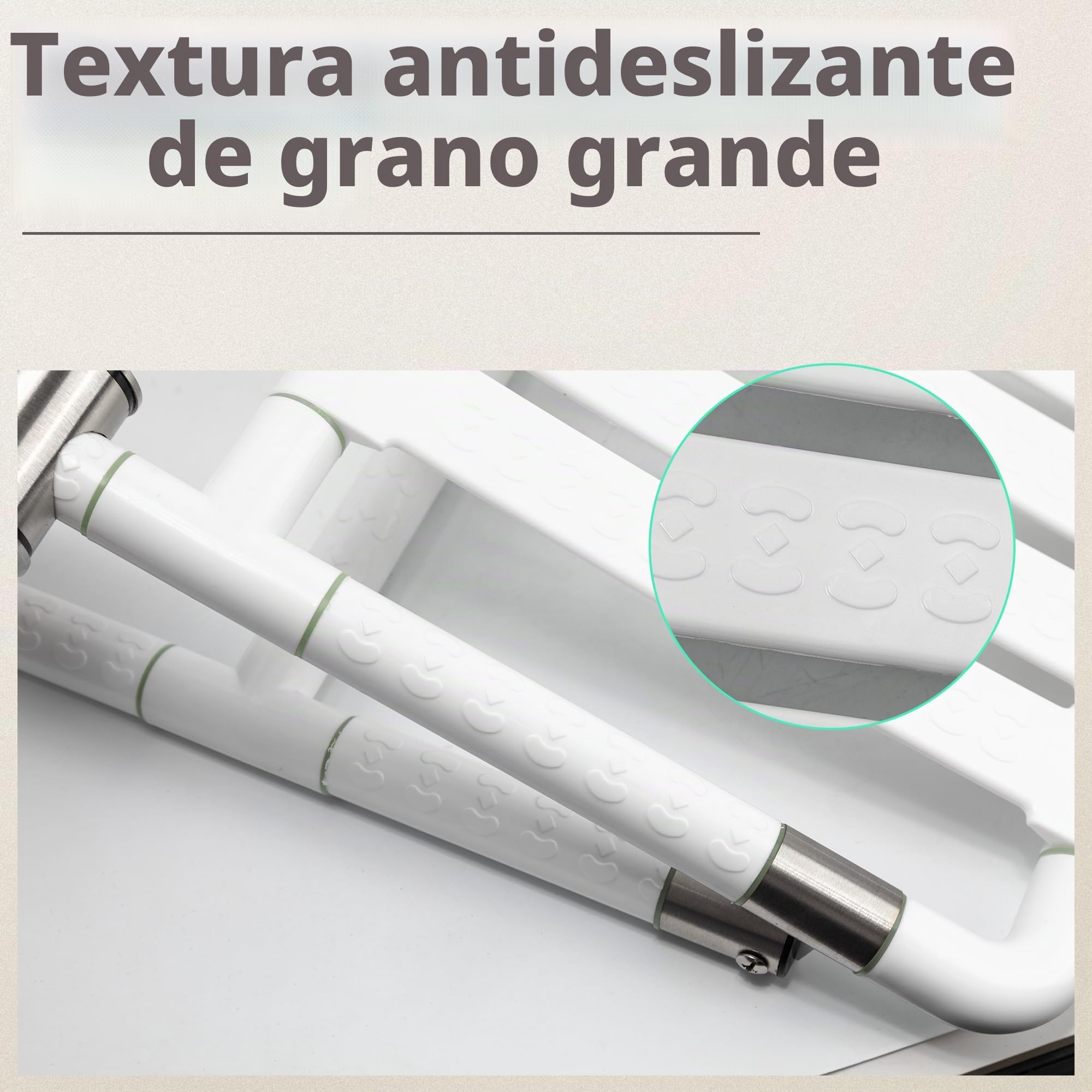 ITSOGOO Asiento de Ducha para Montaje en Pared,Silla de Ducha Plegable con Pies Antideslizantes,Acero Inoxidable 304 Taburete de Ducha para Personas Mayores Discapacitadas,hasta 250 kg,Blanco