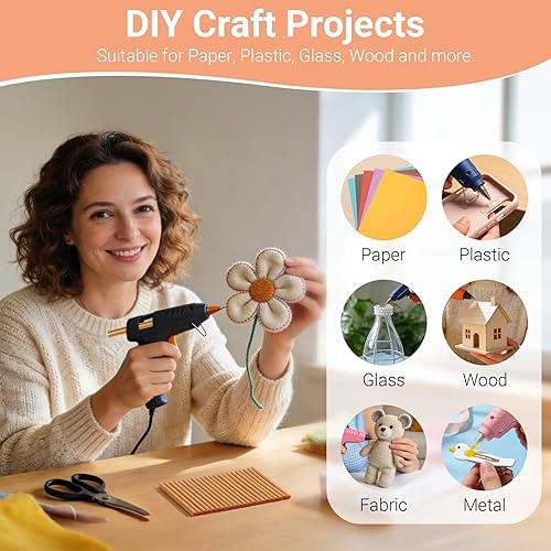 Miniatura 5 de Gartful - 120 barras de pegamento de fusión en caliente doradas, barras de cera para pistola de pegamento caliente de 0.28" x 3.9", barras de Dorado