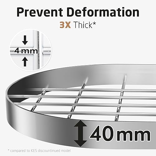 Miniatura 4 de KES KUR221S85-CH - Estante colgante cromado resistente de 34 pulgadas, soporte ovalado para colgar ollas y sartenes, organizador de almacenamiento