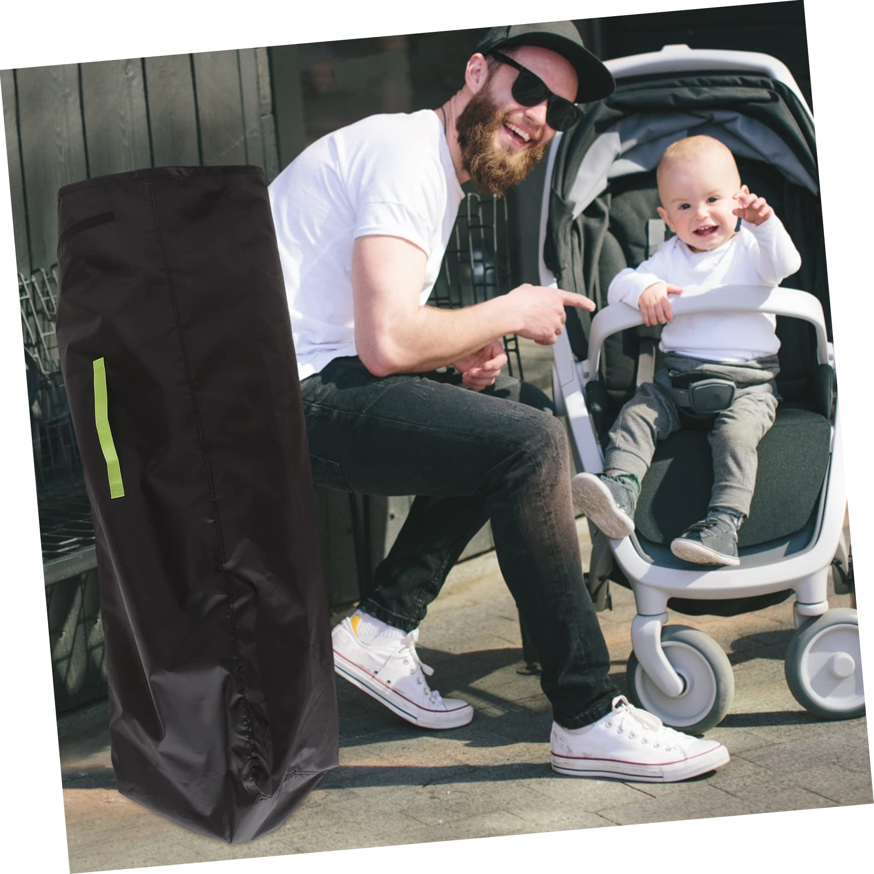 SUPVOX Borsa per Passeggino da Viaggio per Aereo, Oxford Nero, Protegge Passeggino e Offre Accesso Pratico per Gate Check e Viaggio